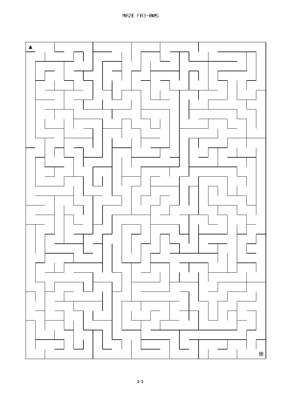 Printable maze preview f03-005 from Free Hard Mazes for Adults