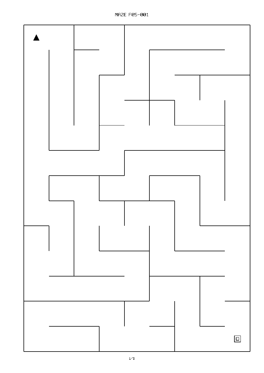 Printable maze f05-001 from Free Large-Print Easy Mazes for Adults