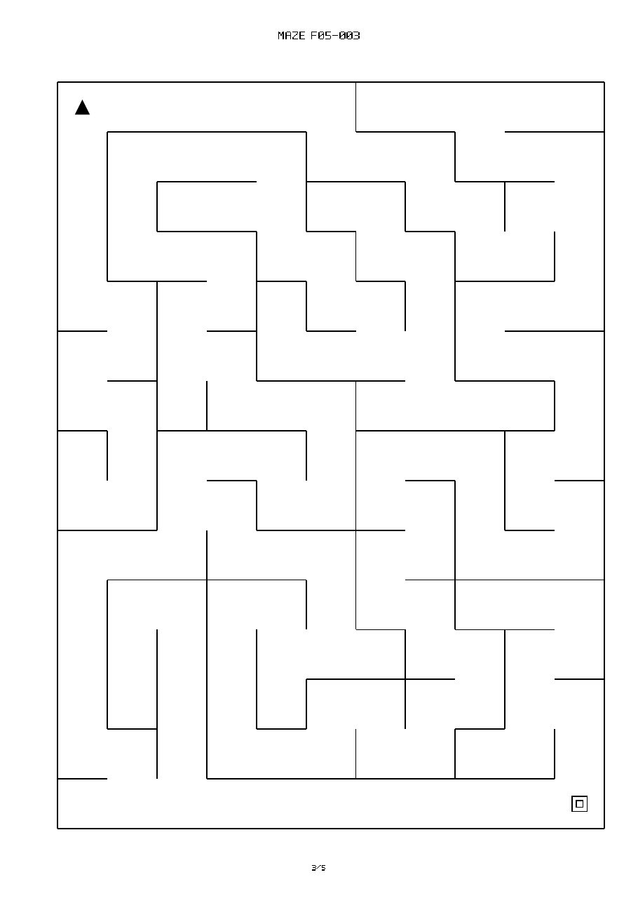 Printable maze preview f05-003 from Free Large-Print Easy Mazes for Adults