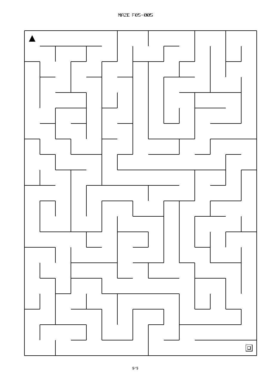 Printable maze preview f05-005 from Free Large-Print Easy Mazes for Adults
