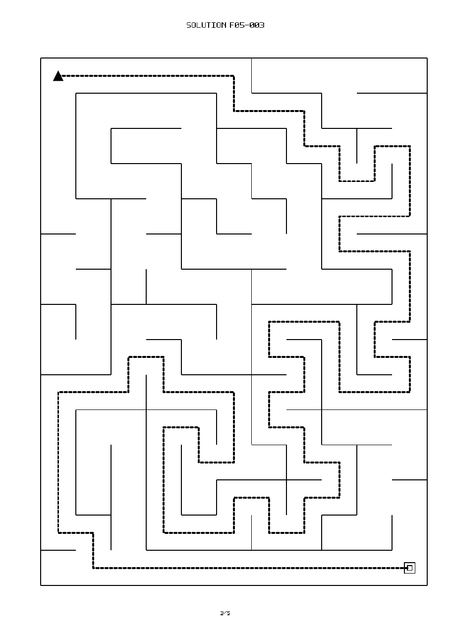 Matching solution for printable maze f05-003